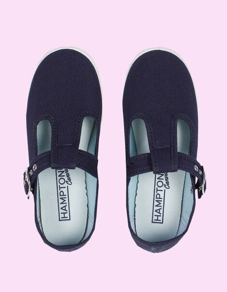Hampton Canvas Nantucket Plimsolls, Blue (NAVY), large