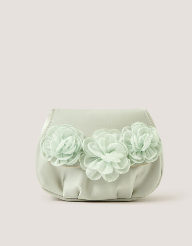 Corsage Satin Bag, Green (SAGE), large