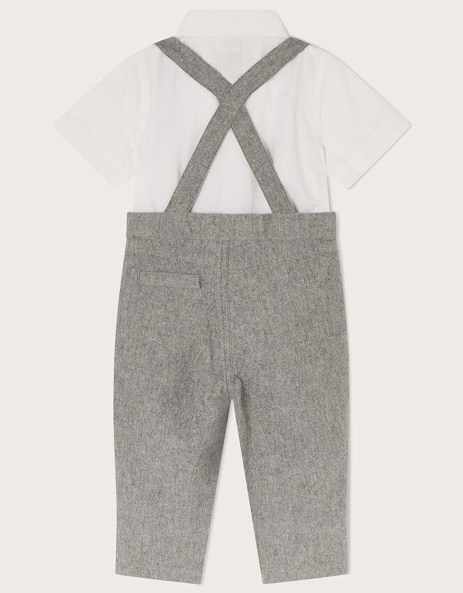 Newborn Billy Braces and Trousers Set, Grey (GREY), large
