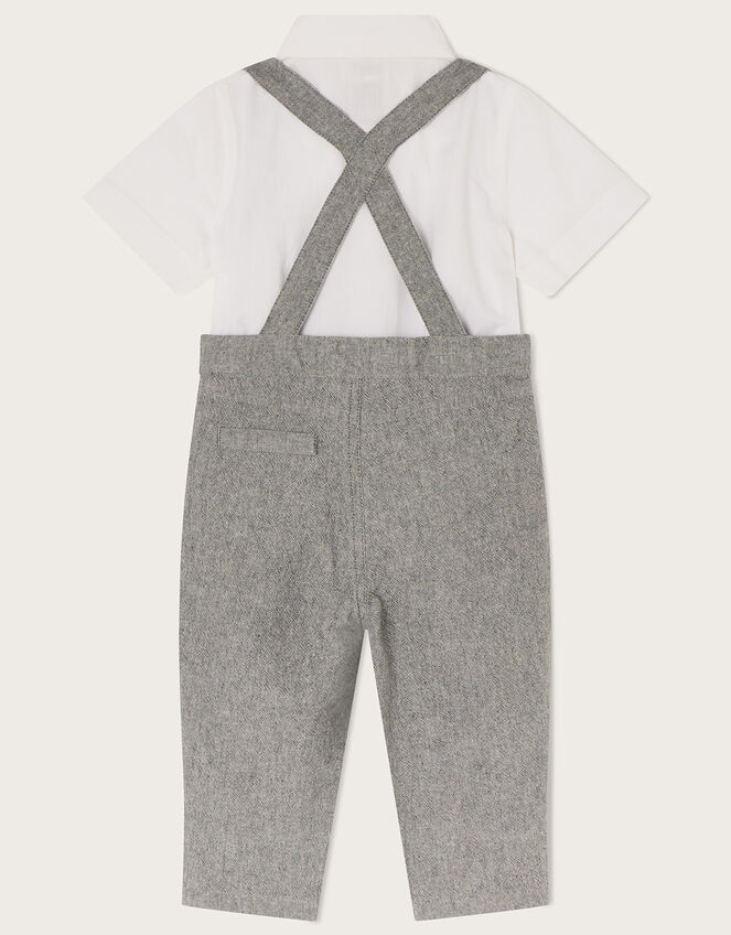 Newborn Billy Braces and Trousers Set, Gray (GREY), large