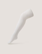 Sheer Heart Tights, White (WHITE), large