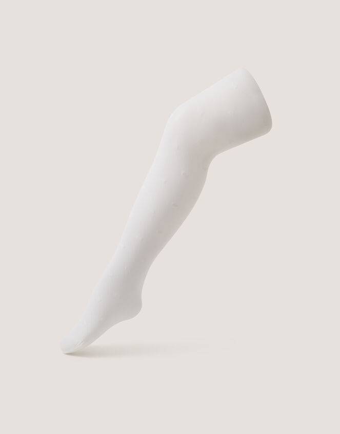 Sheer Heart Tights, White (WHITE), large