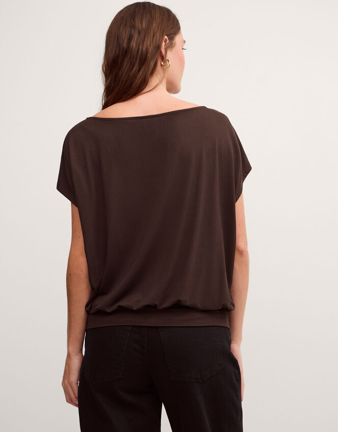Dilly Jersey Top, Brown (CHOCOLATE), large