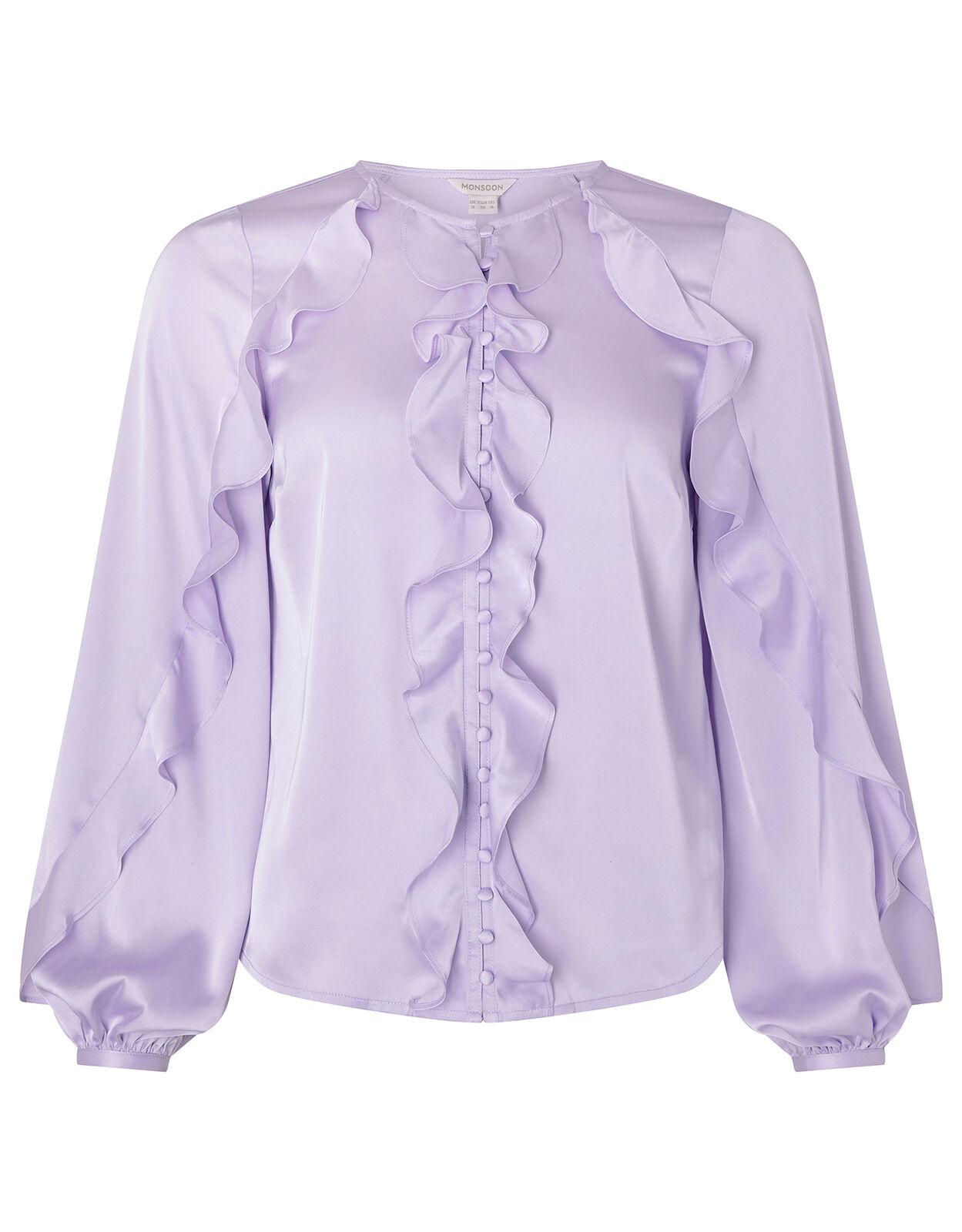 lilac satin blouse