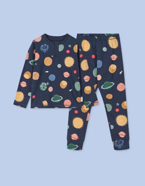 Liewood Wilhelm Printed Long Pyjamas Set, Blue (NAVY), large
