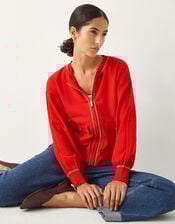 Nolan Knit Bomber Jacket, Red (RED), large
