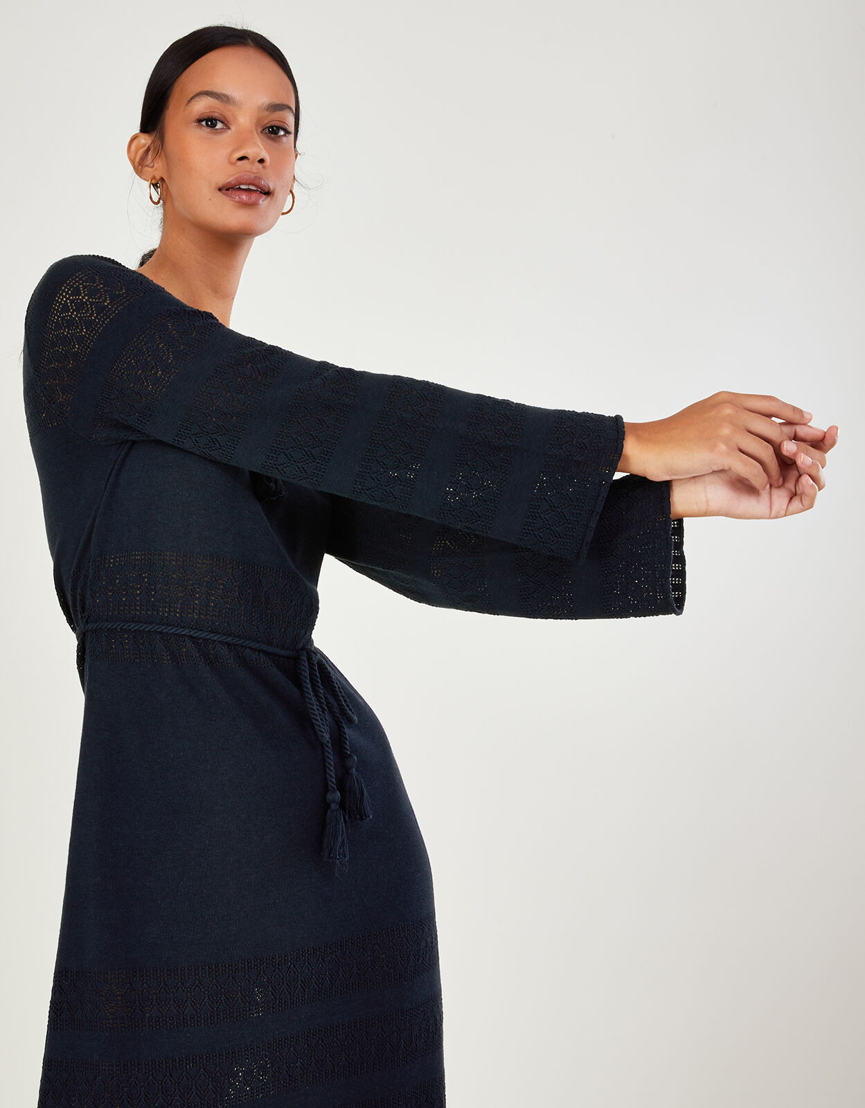 Ebba eyelet deals midi dress