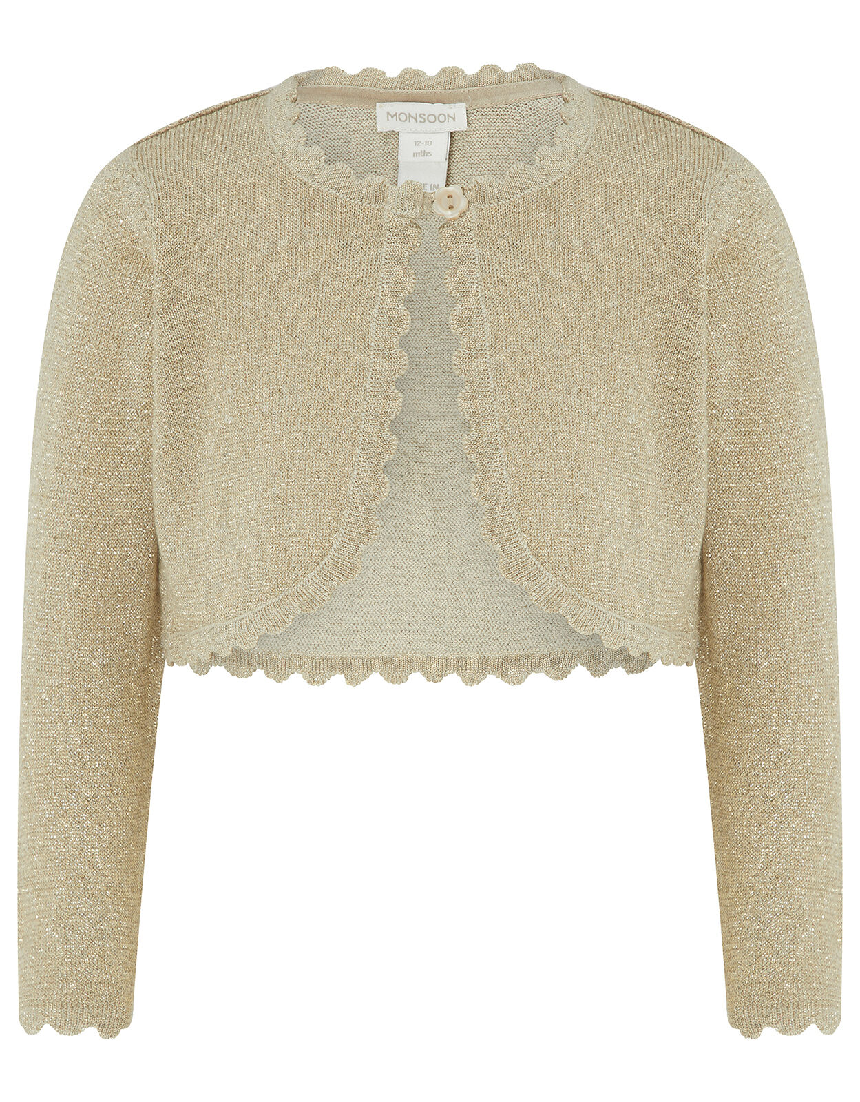 Baby girl gold cardigan discount