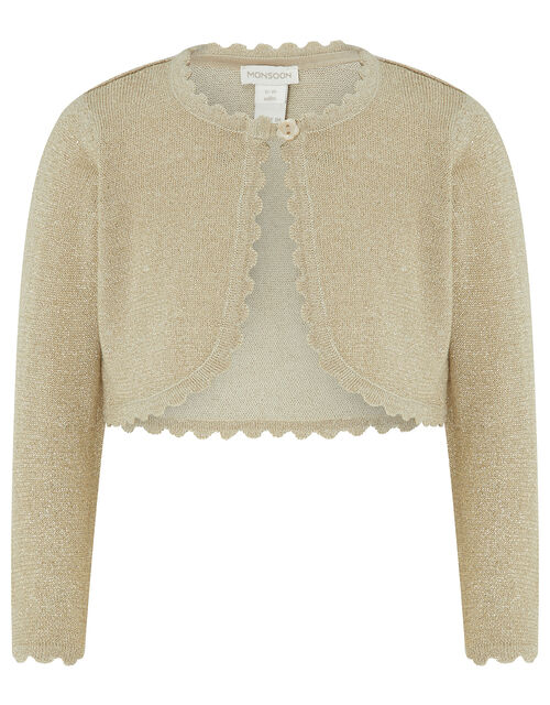 Baby Niamh Sparkle Knit Cardigan Gold Baby Girl Cardigans Monsoon Global