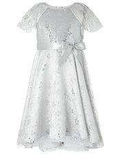 Millie Sequin Party Dress, Silver (SILVER), large