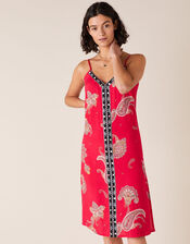 Heritage Print Dress in LENZING™ ECOVERO™, Red (RED), large