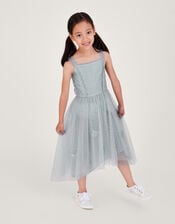 Land of Wonder Butterfly Wings Glitter Dress, Grey (GREY), large