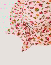 Floral Print Bow Bucket Hat, Multi (MULTI), large