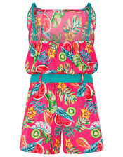 Inna Fruit Print Playsuit, Pink (PINK), large