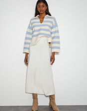 Shay Stripe Collar Jumper, Blue (PALE BLUE), large