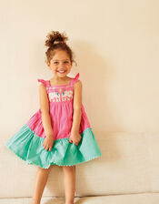 Baby Elephant Colourblock Dress, Pink (PINK), large