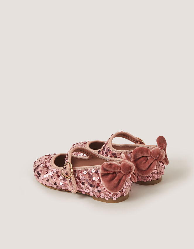 Sequin Mary Jane Ballet Flats, Pink (PINK), large