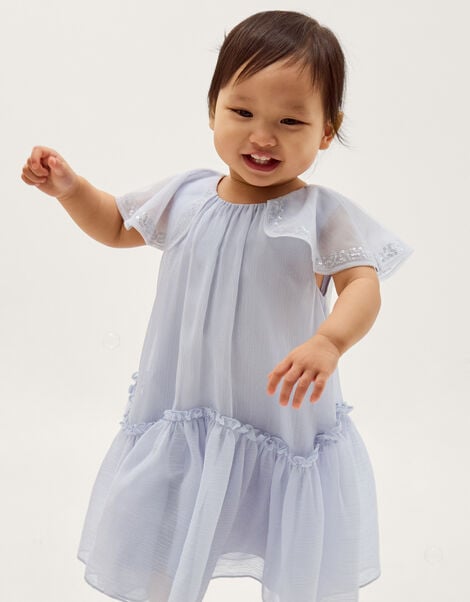 Baby Elena Sequin Swing Party Dress, Blue (PALE BLUE), large