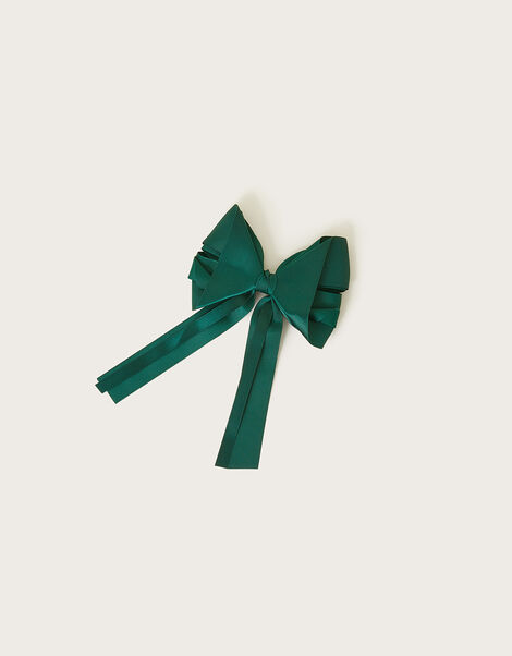School Ruffle Bow Tie Hair Clip, , large