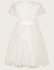 Charlotte Sequin Dress, Ivory (IVORY), large