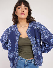 East Print Jacket, Blue (NAVY), large