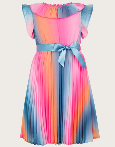 Pleated Ombre Swing Dress Pink, Pink (PINK), large
