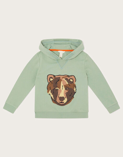 Bear Hoodie, Green (GREEN), large