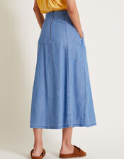 Tierra Midi Skirt, Blue (DENIM BLUE), large