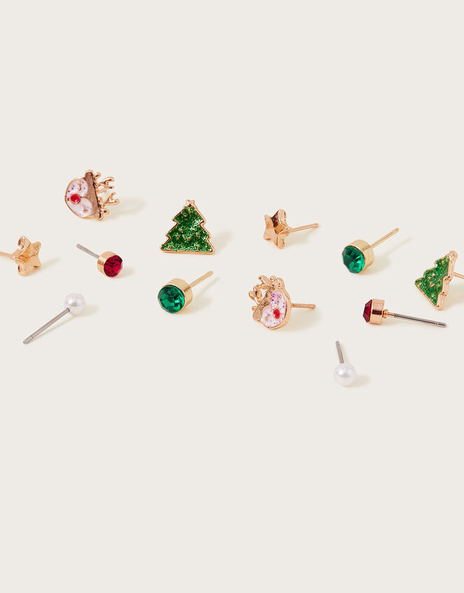 Festive Stud Earrings 6 Pack, , large