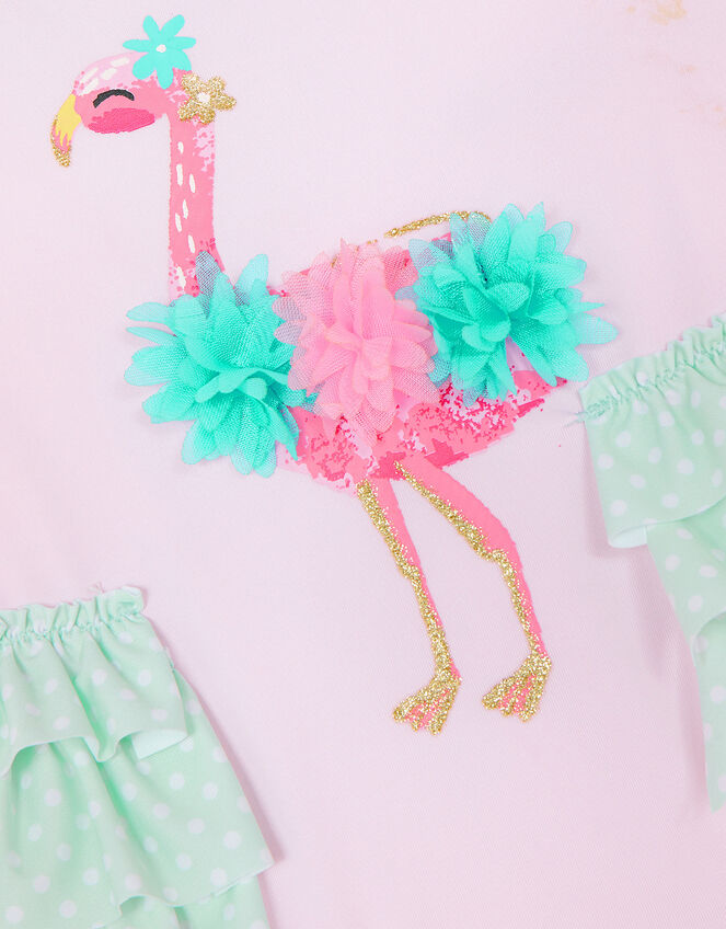 Baby 3D Flamingo Swimsuit, Pink (PINK), large