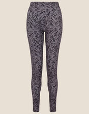 Jersey Print Leggings, Grey (GREY), large