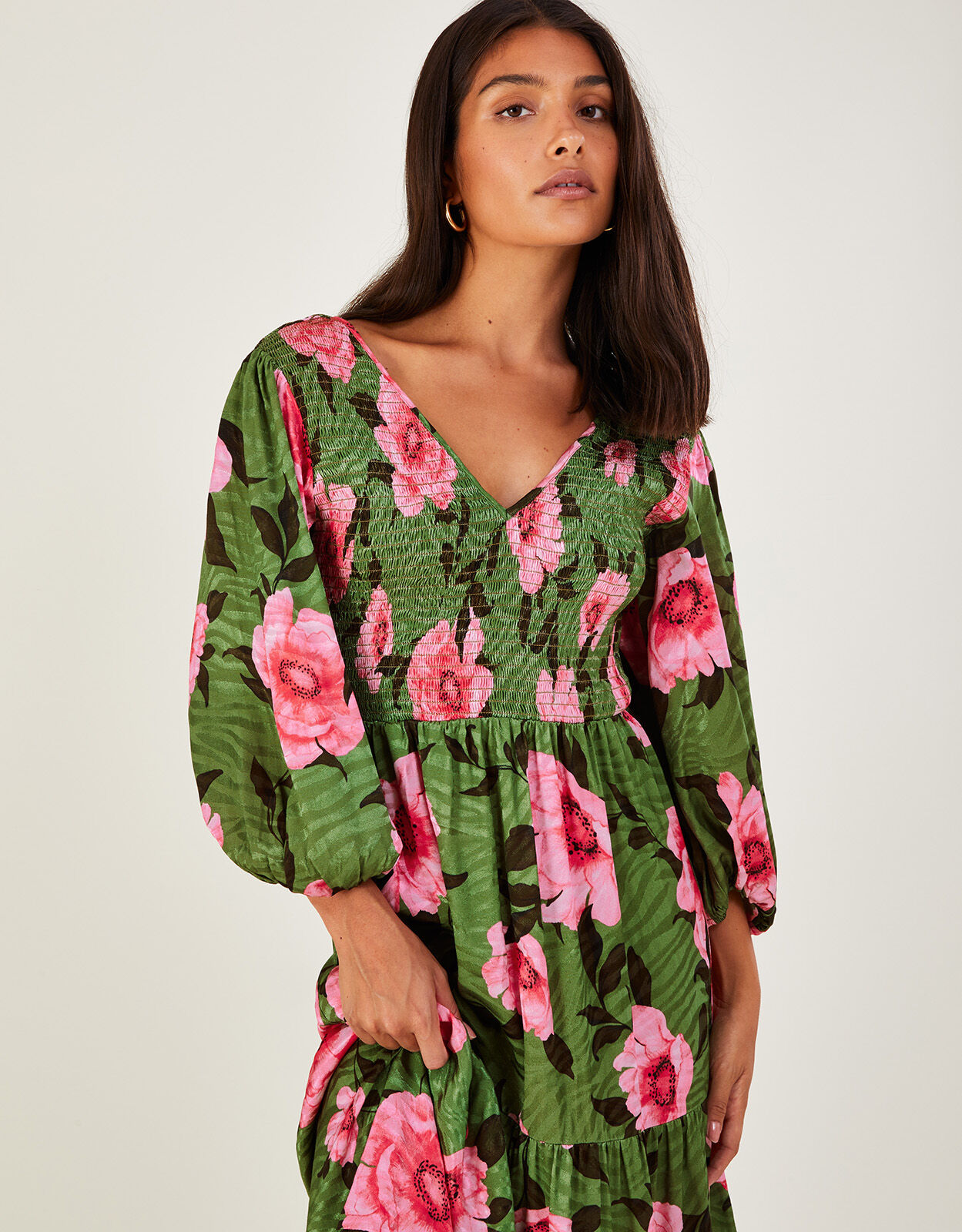 Monsoon green new arrivals floral dress