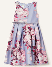 Alana Rose Print Dress, Blue (BLUE), large