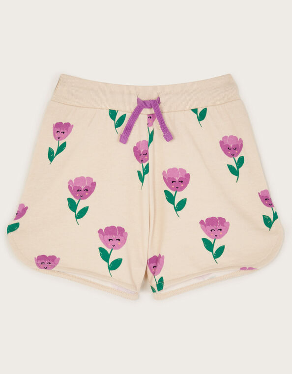 Tulip Print Jersey Shorts, Pink (PINK), large