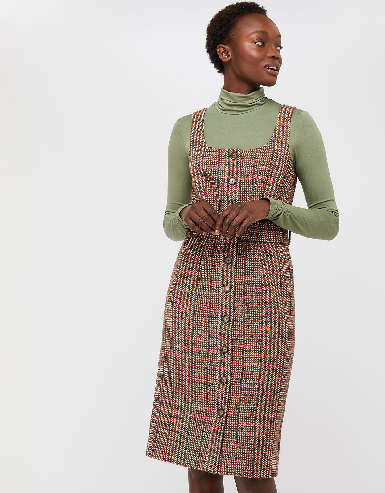 Monsoon check dress sale
