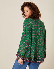 Paisley Print Kimono, Green (GREEN), large