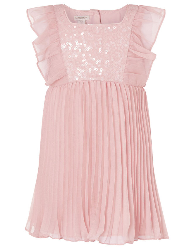 Baby Sequin Frill Dress, Pink (PINK), large