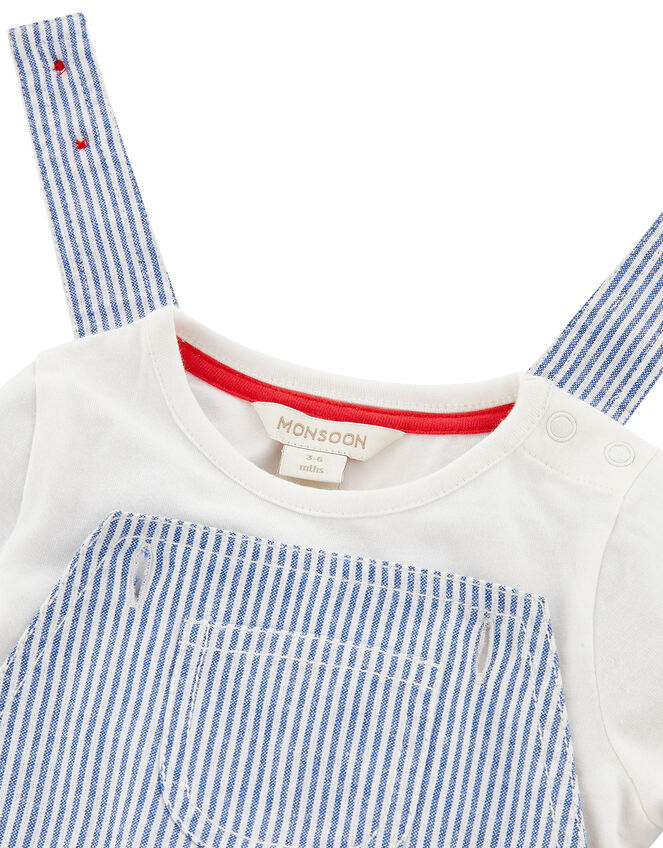 Newborn Baby Gabe Dungaree Set, Blue (BLUE), large