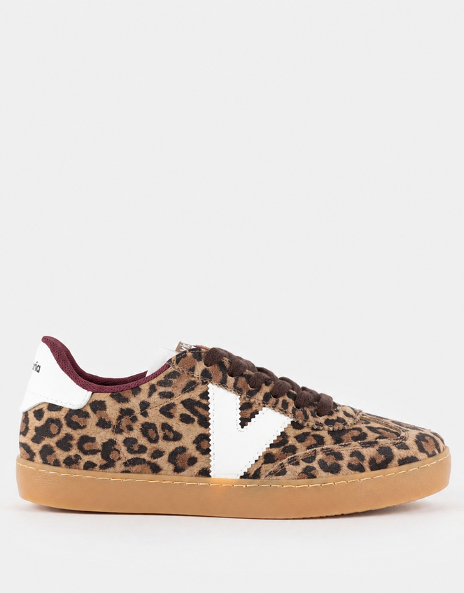 Victoria Berlin Leopard Print Suede Trainers, Leopard (LEOPARD), large