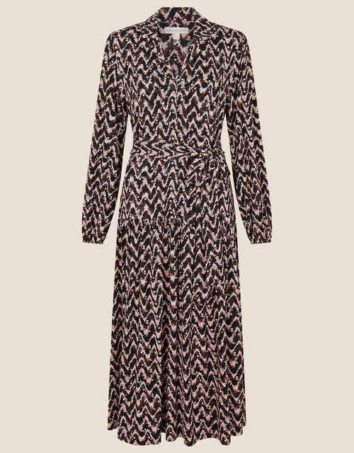 Collared Jersey Shirt Dress Black Casual & Day Dresses Monsoon Global.