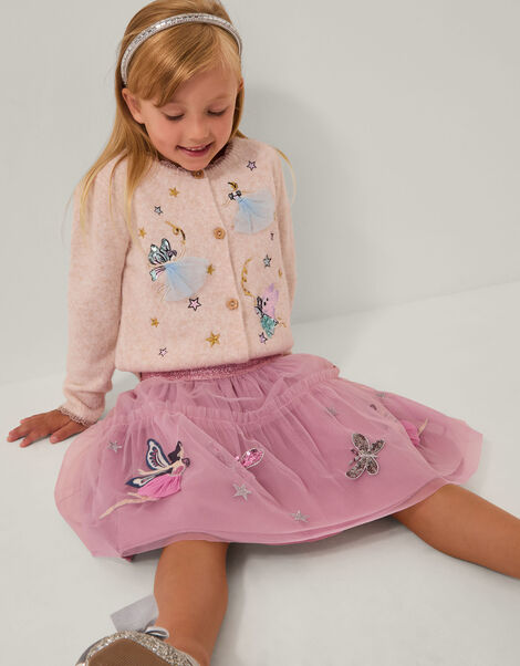 Butterfly Fairy Mesh Skirt, Pink (PINK), large