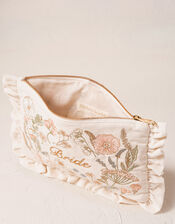 Elizabeth Scarlett Large Frilly Bride Velvet Pouch, , large