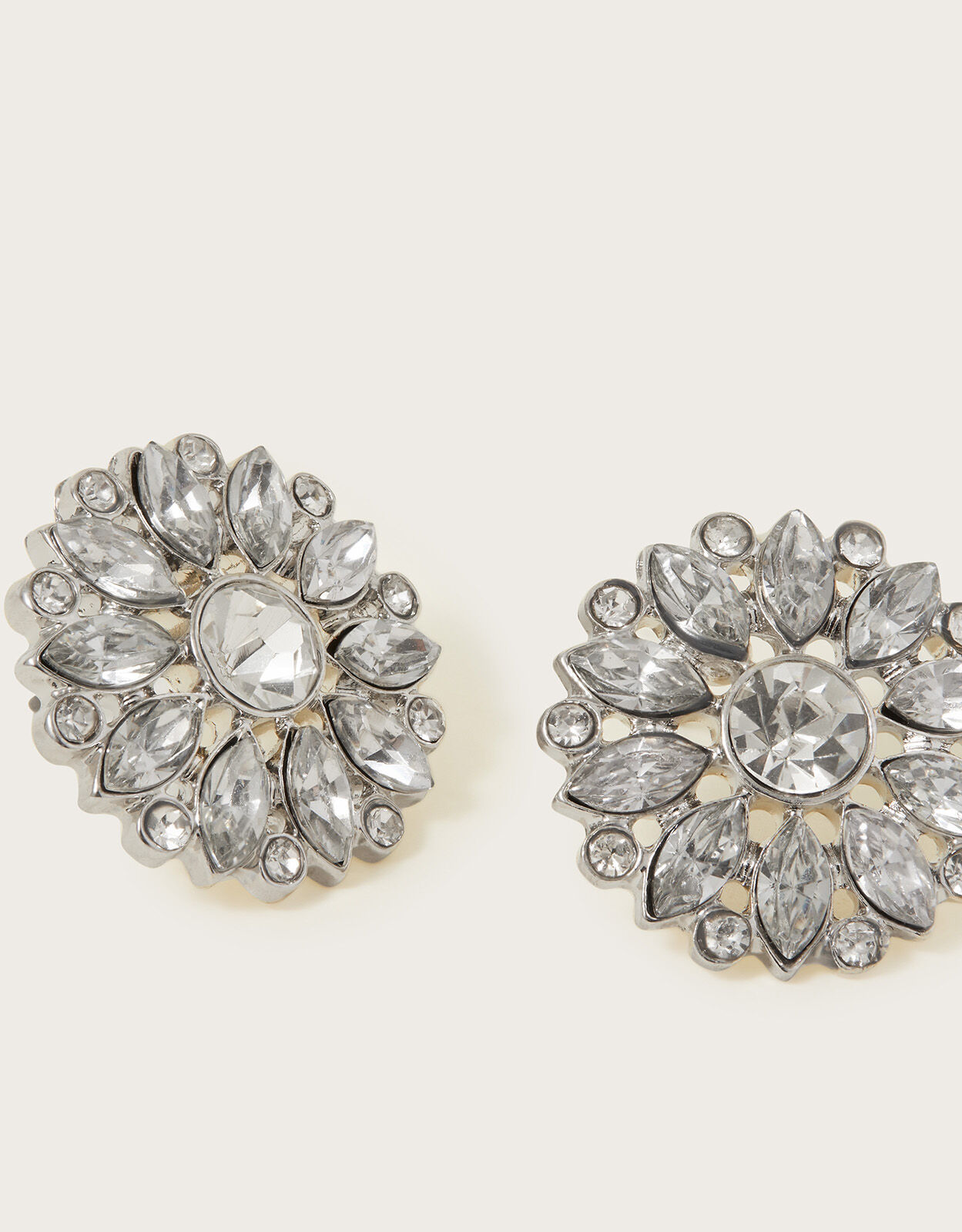 Crystal Flower Stud Earrings