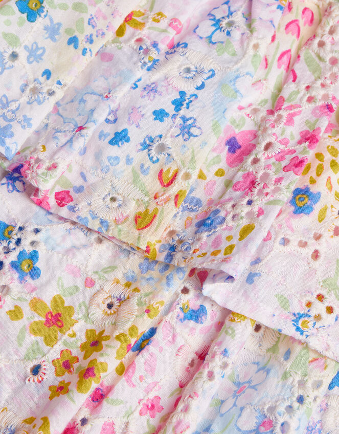 Floral Print Broderie Skirt, Multi (MULTI), large
