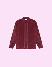 Maison Hotel Emilie Floral Shirt, Red (RED), large