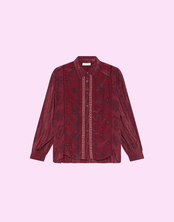 Maison Hotel Emilie Floral Shirt, Red (RED), large