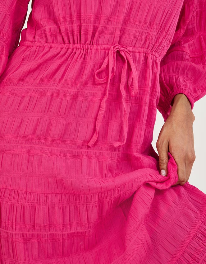 Pink Smocked Terry Dress main image 1