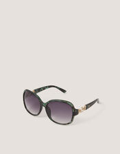 Oversized Round Sunglasses, , large