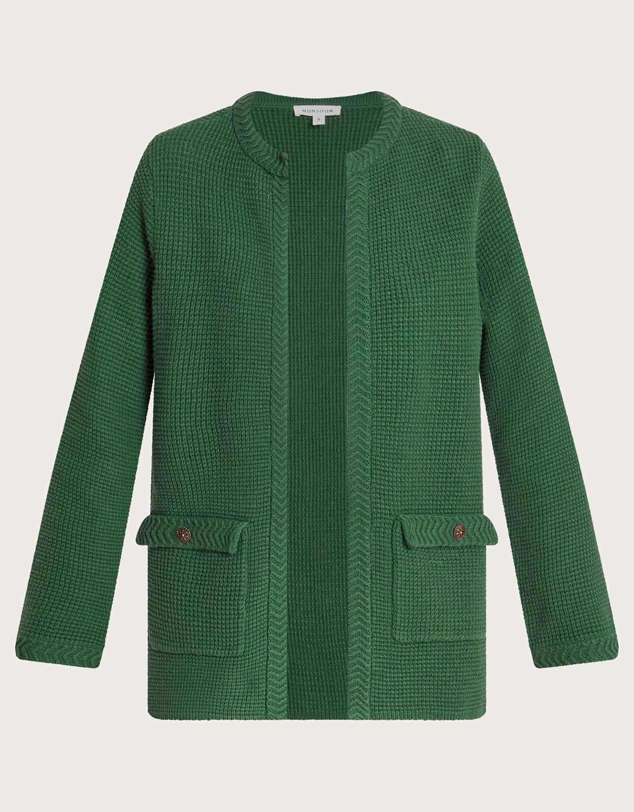 Tabby Textured Cardigan Green Cardigans Monsoon Global