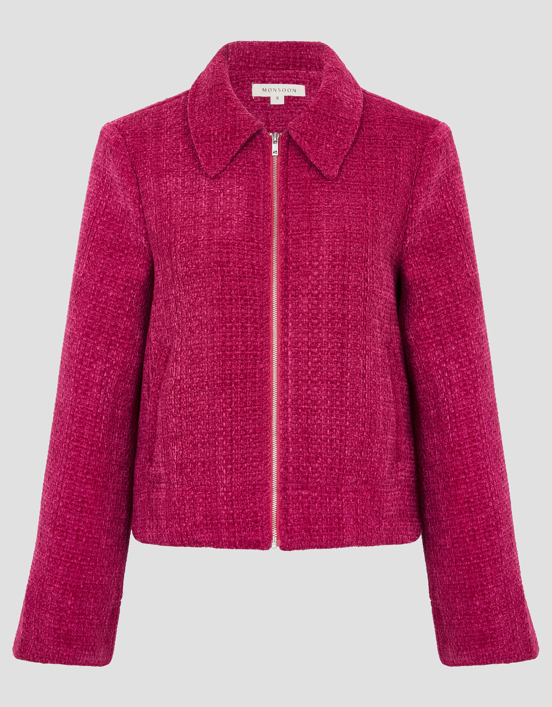 Teagan Tweed Crop Jacket Pink